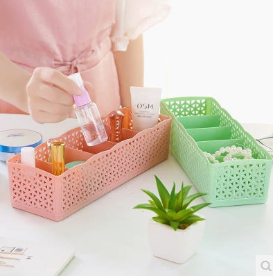 Plastic Stackable Organizer 5 Cells Finishing Box for Socks Underwear