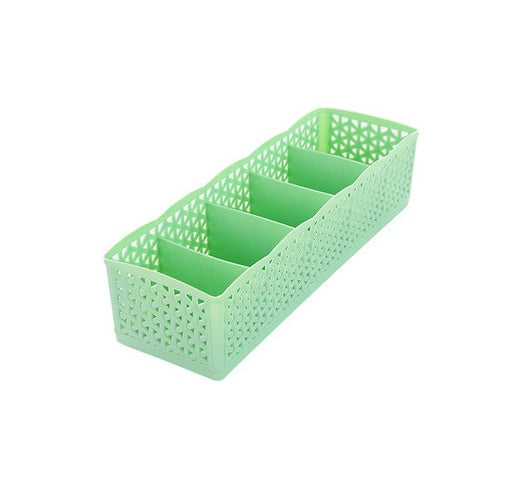Plastic Stackable Organizer 5 Cells Finishing Box for Socks Underwear