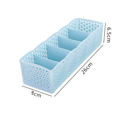 Plastic Stackable Organizer 5 Cells Finishing Box for Socks Underwear